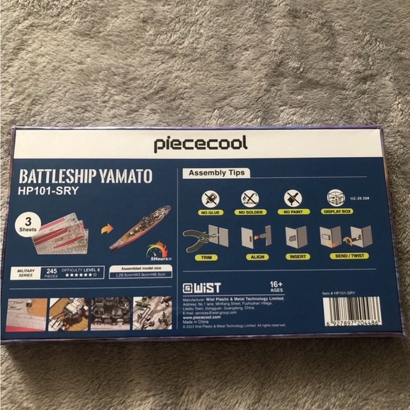 Piececool 3D Metal Puzzle Military Watercraft,Yamato Battleship Building Kit - Picture 5 of 14
